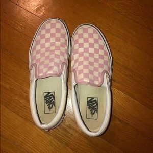 pink checkered vans